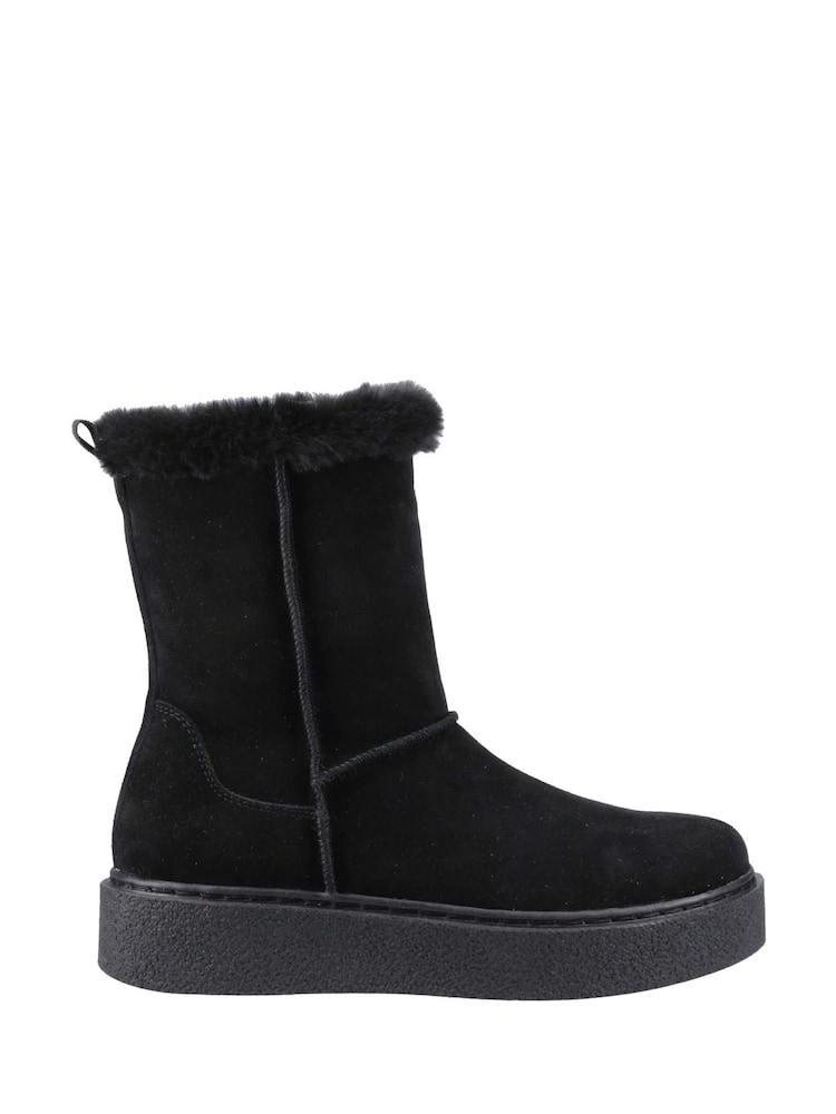 Hush Puppies Black Becca Mid Boots - Image 1 of 4 Hush Puppies Black Becca Mid Boots - Image 1 of 4