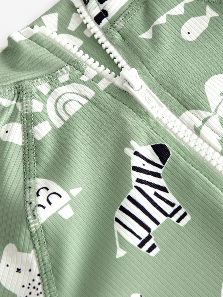 Sage Green Popper fastening Sunsafe Swimsuit & Hat 2 Piece Set (3mths-7yrs) - Image 10 of 10 Sage Green Popper fastening Sunsafe Swimsuit & Hat 2 Piece Set (3mths-7yrs) - Image 10 of 10