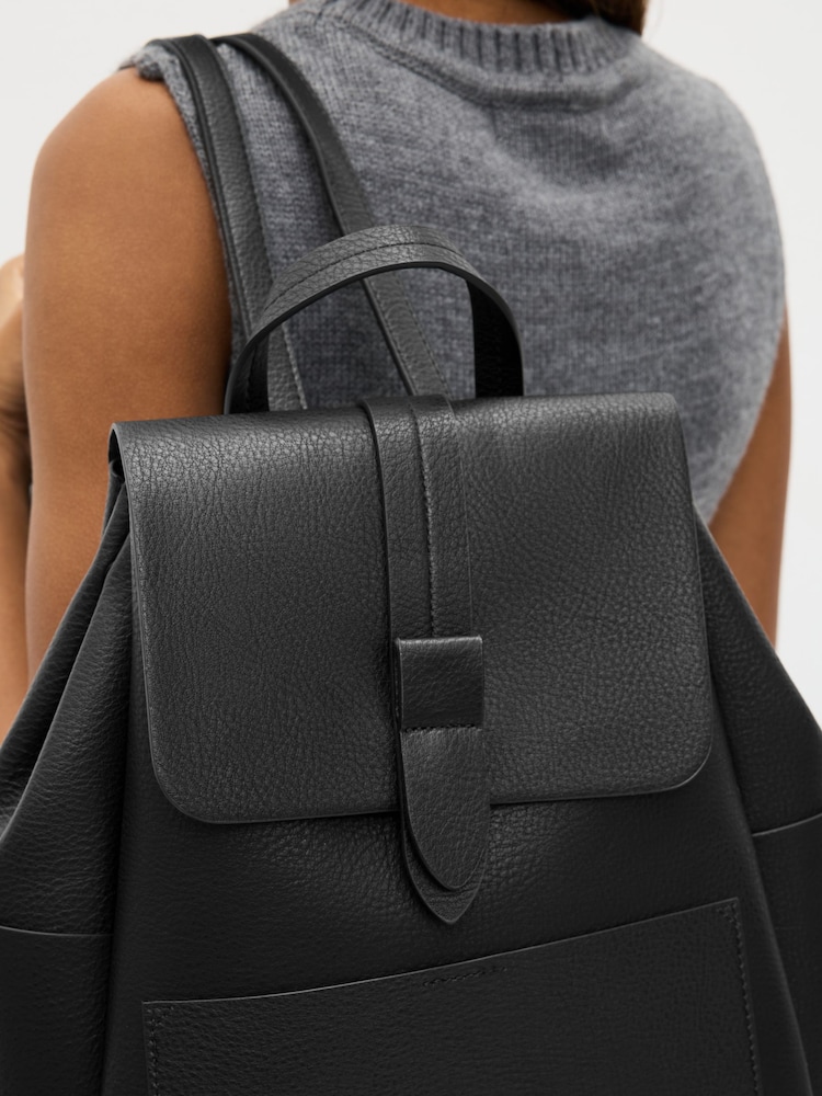 Black Minimalist Backpack - Image 2 of 6