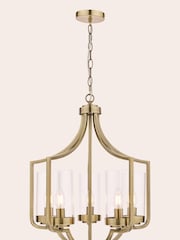 Laura Ashley Brass Joseph Chandelier 5 Light Light - Image 3 of 5