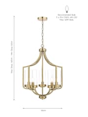 Laura Ashley Brass Joseph Chandelier 5 Light Light - Image 5 of 5