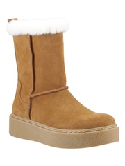 Hush Puppies Brown Becca Mid Boots - Image 3 of 4