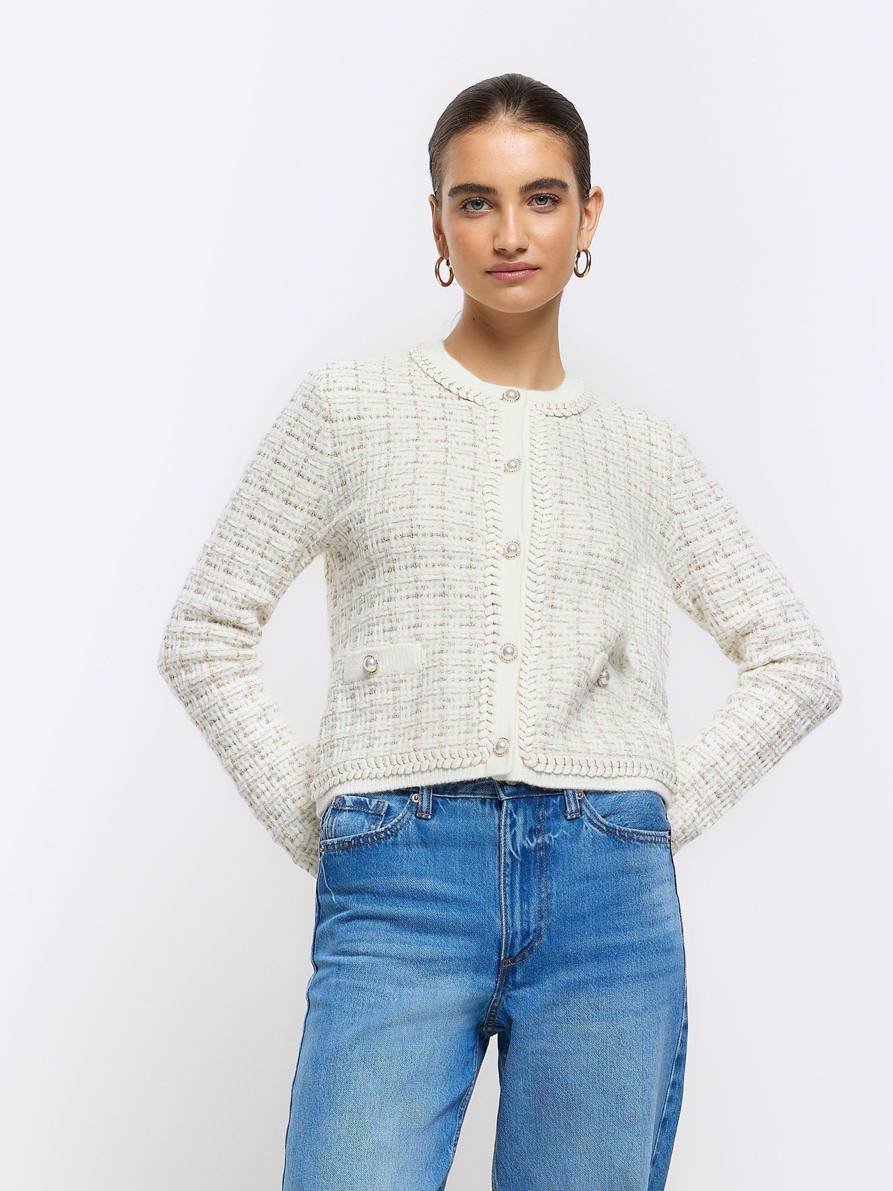 River island cream cardigan hot sale