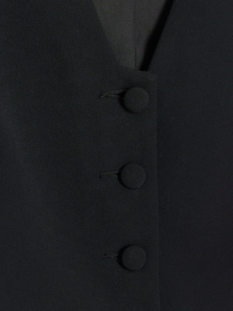 River Island Black Button Front Waistcoat - Image 6 of 6