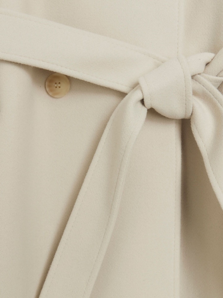 River Island Brown Relaxed Longline Trench Coat - Image 6 of 6