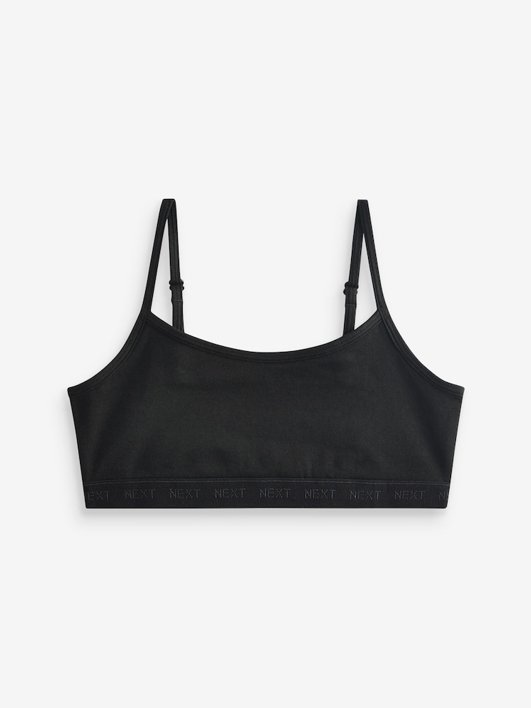 Black Strappy Crop Top 3 Pack (5-16yrs) - Image 2 of 5 Black Strappy Crop Top 3 Pack (5-16yrs) - Image 2 of 5