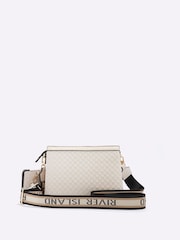 River Island Cream Monogram Tri Comp Cross-Body Bag - Image 2 of 4