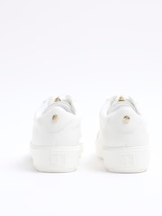 River Island White Slip-Ons Plimsole Trainers - Image 3 of 4