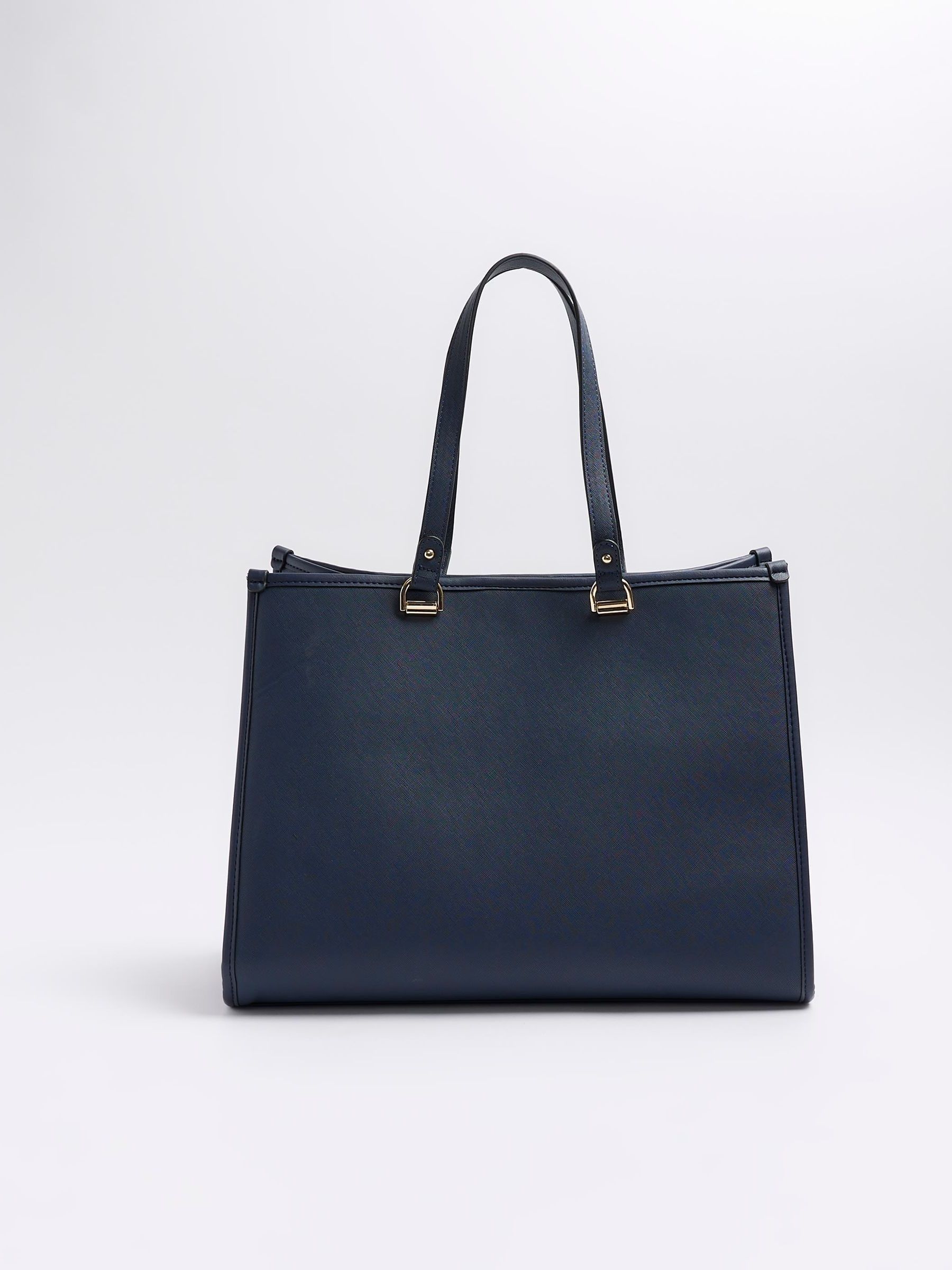 Buy River Island Blue Weave Pocket Shopper Bag from Next Ireland