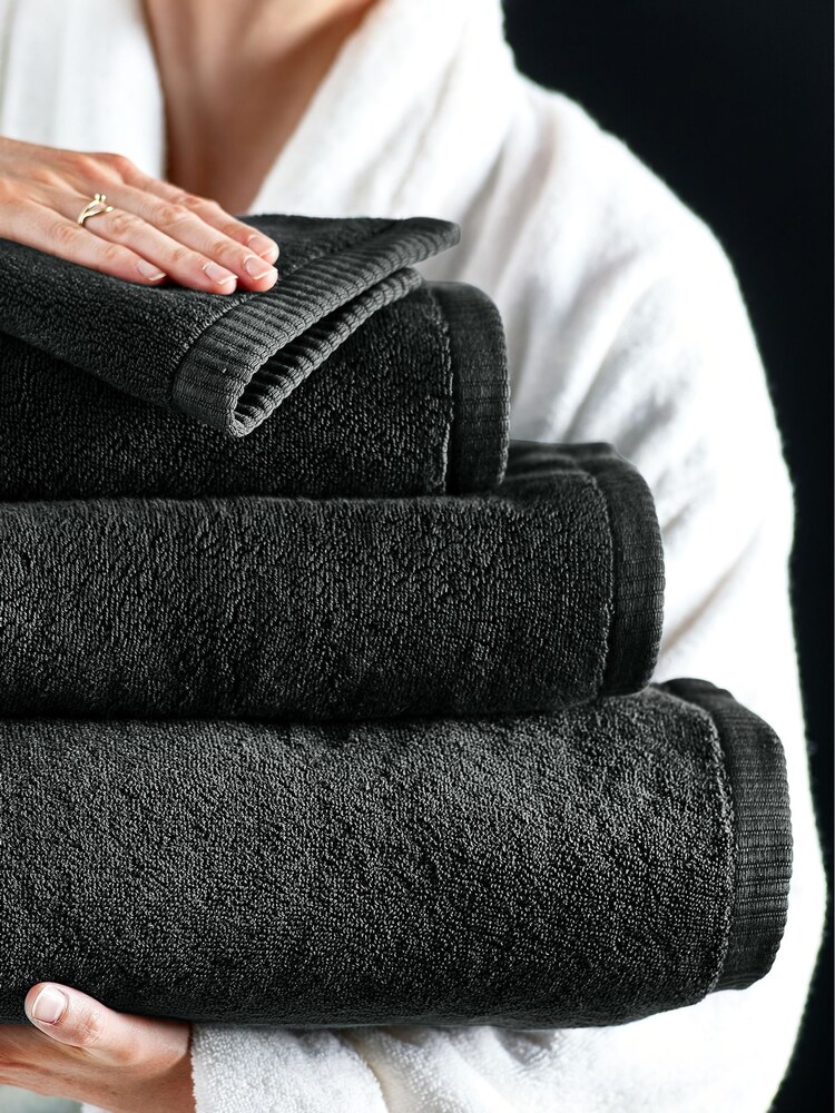Black Luxury 100% Cotton Towel - Image 1 of 5 Black Luxury 100% Cotton Towel - Image 1 of 5