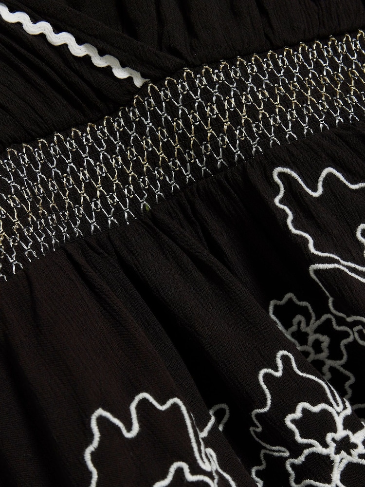 River Island Black Angel Sleeve Embellished Playsuit - Image 4 of 4