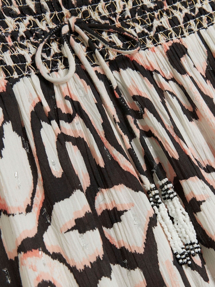 River Island Cream Ikat Palazzo Beach Trousers - Image 4 of 4