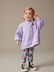 Purple Disney Jumper and Leggings Set (3mths-7yrs) - Image 1 of 1
