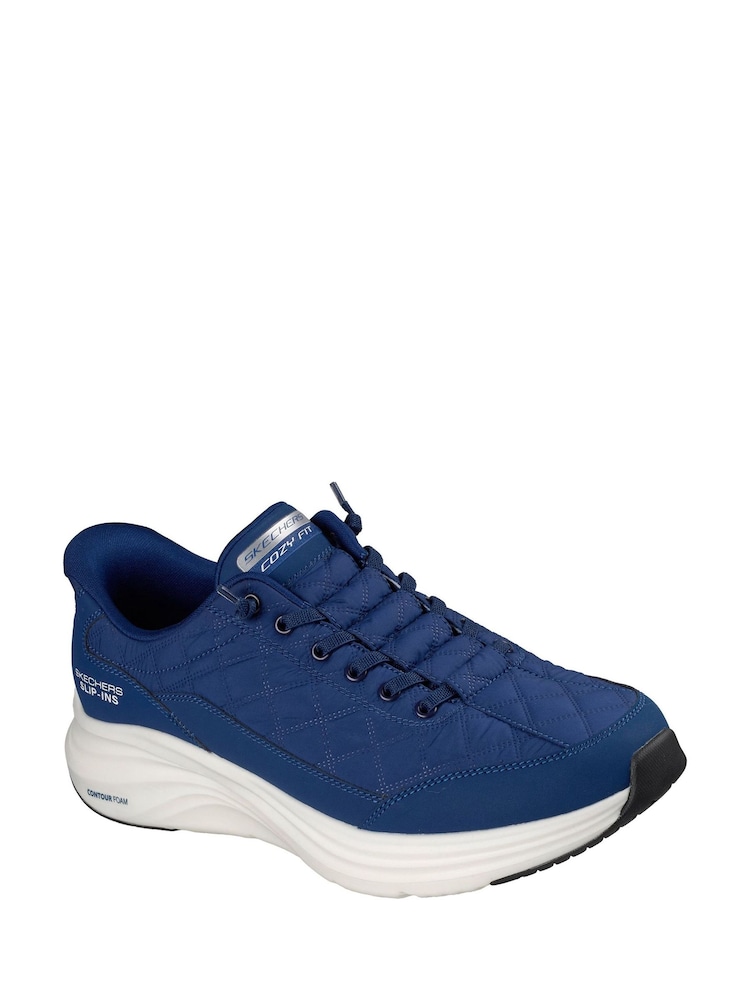 Skechers Blue Contour Foam Cozy Fit Trainers - Image 2 of 3 Skechers Blue Contour Foam Cozy Fit Trainers - Image 2 of 3