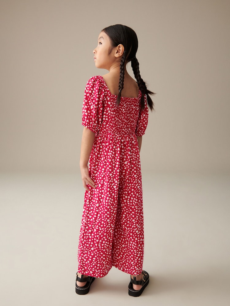 Red Hearts Printed Jumpsuit (3-16yrs) - Image 3 of 7