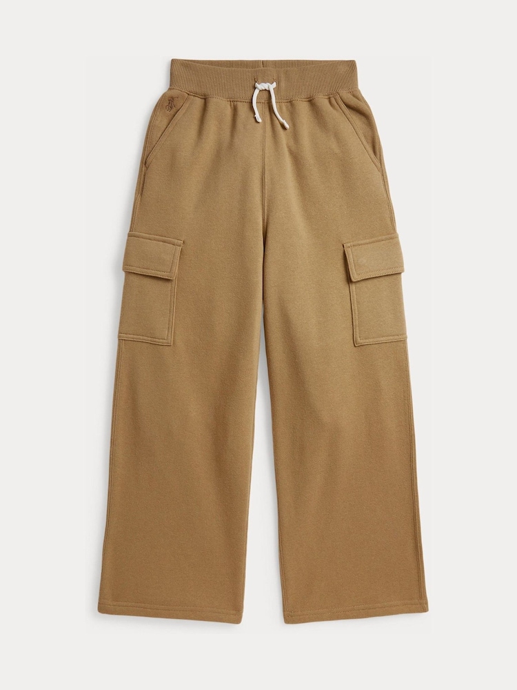 Polo Ralph Lauren Natural Logo Wide Leg Jersey Joggers - Image 1 of 3