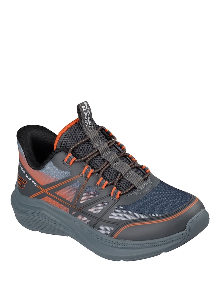 Skechers Grey Microspec Velocity Grid-Shift Trainers - Image 2 of 3
