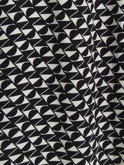 River Island Black Satin Geo Print Pull-On Trousers - Image 6 of 6
