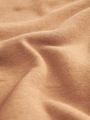 Tobacco Brown Relaxed Fit Soft Overdyed Marl Crew Neck Sweatshirt - Image 6 of 6
