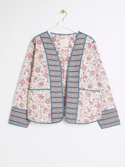River Island Pink Curve Printed Panel Housecoat - Image 4 of 6