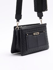 River Island Black Monogram Tri Comp Crossbody Bag - Image 2 of 4
