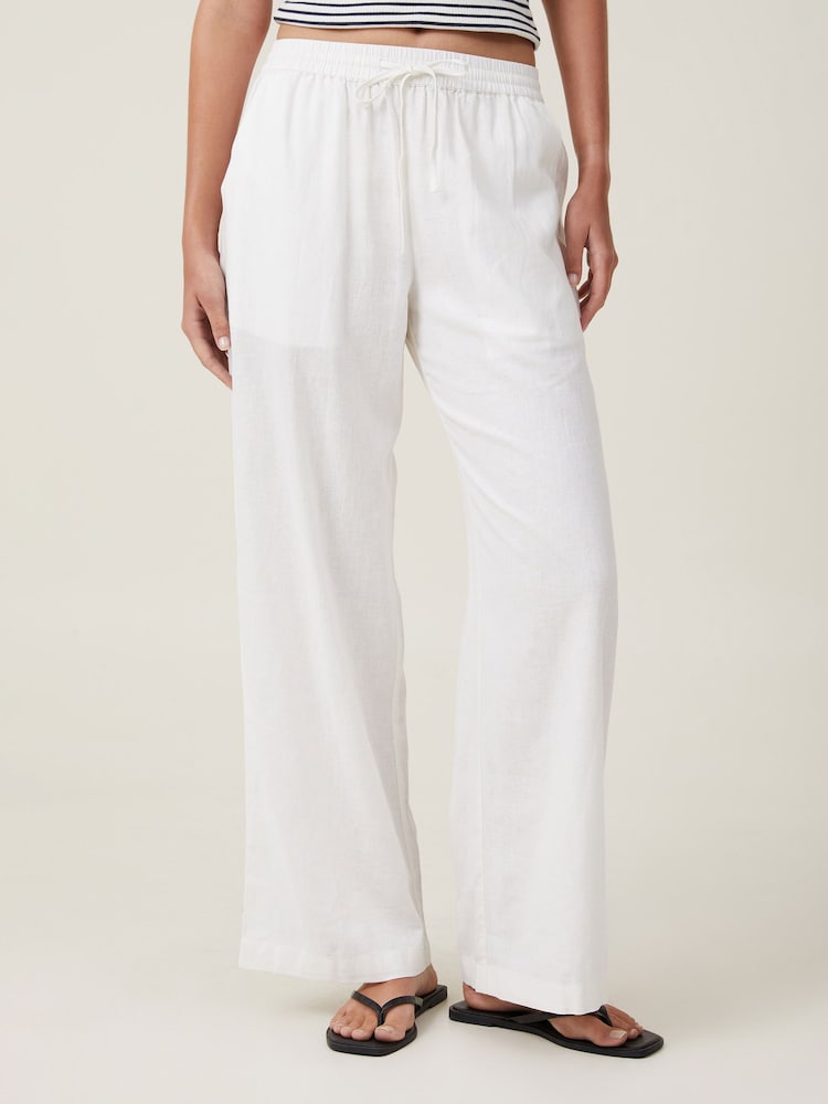 Cotton On White Haven Wide Leg Trousers - Image 1 of 4 Cotton On White Haven Wide Leg Trousers - Image 1 of 4