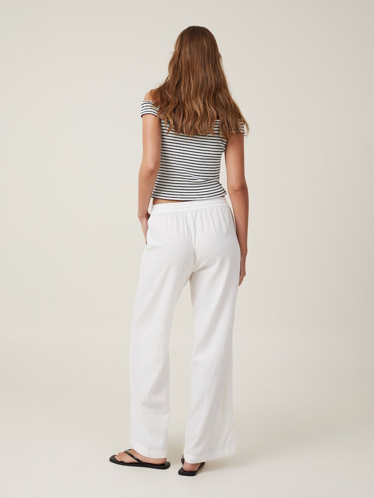 Cotton On White Haven Wide Leg Trousers - Image 2 of 4 Cotton On White Haven Wide Leg Trousers - Image 2 of 4