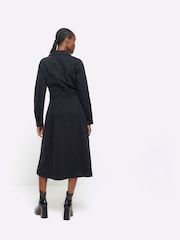 River Island Black Buttoned Denim Dress - Image 2 of 5