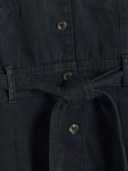 River Island Black Buttoned Denim Dress - Image 4 of 5