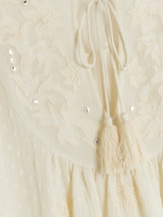 River Island White Embroidered Smock Top - Image 6 of 6