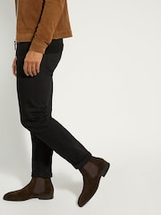 Dune London Brown Standard Fit Mandatory Suede Chelsea Boots - Image 1 of 5