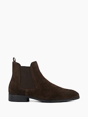 Dune London Brown Standard Fit Mandatory Suede Chelsea Boots - Image 2 of 5