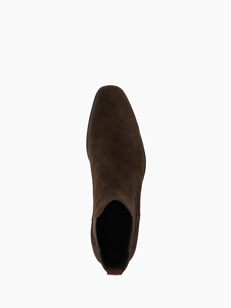 Dune London Brown Standard Fit Mandatory Suede Chelsea Boots - Image 5 of 5