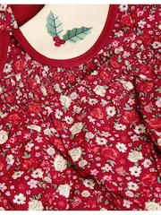 Monsoon Baby Ditsy Floral Christmas Dress & Knickers Set - 3的图像3｝