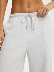 Cotton On Grey Plush Tie Waist Wide Leg Sweatpant - Image 4 of 5