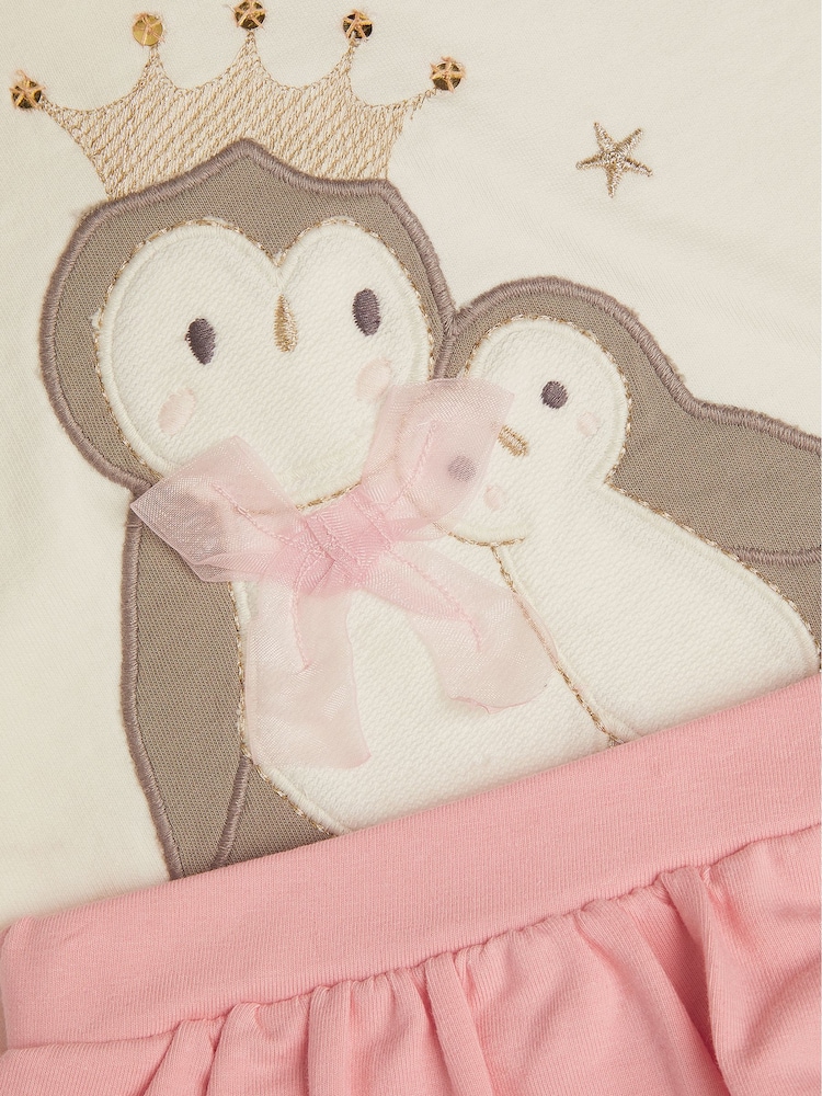 Monsoon Baby Penguin Top & Frill Leggings Set - Image 3 sur 3 Monsoon Baby Penguin Top & Frill Leggings Set - Image 3 sur 3