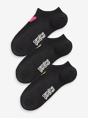 Caroline Gardner Black Signature Heart Trainer Socks 3 Pack - Image 1 of 7