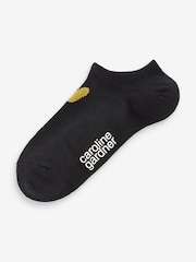 Caroline Gardner Black Signature Heart Trainer Socks 3 Pack - Image 2 of 7