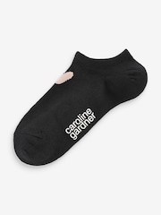 Caroline Gardner Black Signature Heart Trainer Socks 3 Pack - Image 3 of 7
