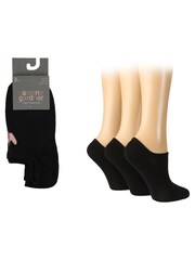 Caroline Gardner Black Signature Heart Trainer Socks 3 Pack - Image 6 of 7