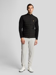 Lyle & Scott Black Hybrid Quilted Full Zip Golf Jacket - Image 4 of 5