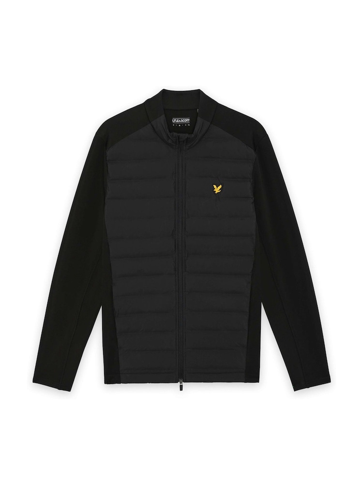 Lyle & Scott Black Hybrid Quilted Full Zip Golf Jacket - Image 5 of 5 Lyle & Scott Black Hybrid Quilted Full Zip Golf Jacket - Image 5 of 5