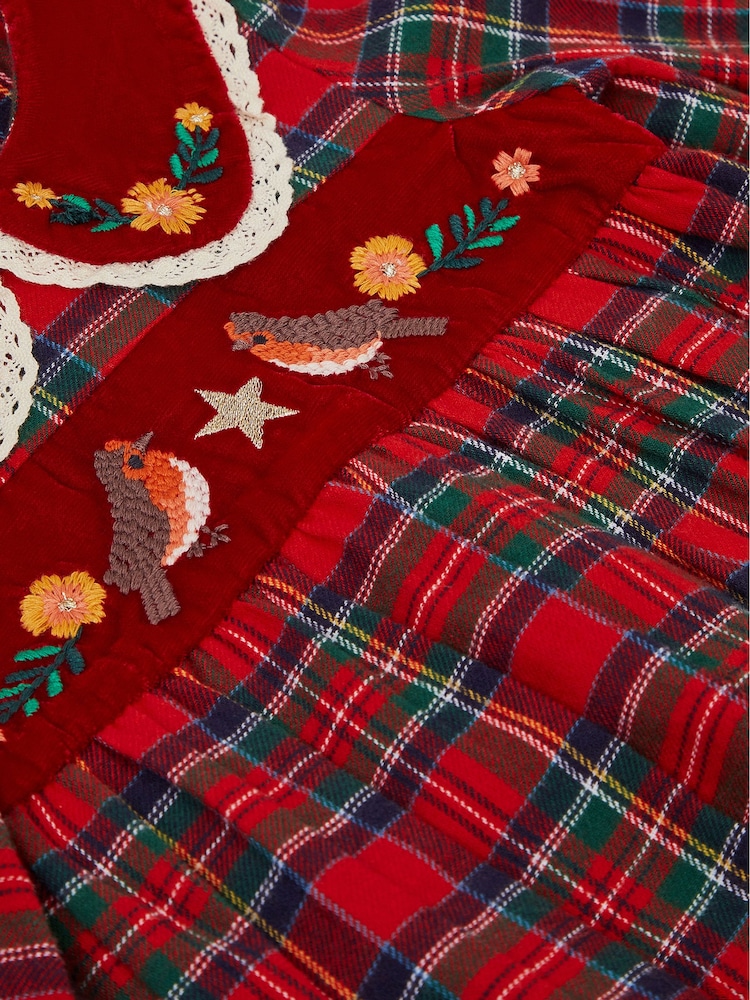 Monsoon Red Baby Tartan Christmas Romper - Image 3 of 3 Monsoon Red Baby Tartan Christmas Romper - Image 3 of 3