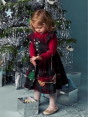Monsoon Baby Christmas Top & Tartan Pinafore Dress Set - Εικόνα 1 από 1