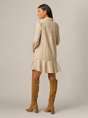 Adrianna Papell Natural Tweed Shift Shirt Dress - Image 2 of 5