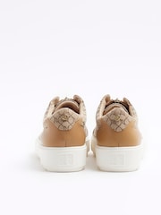 River Island Brown Slip-Ons Plimsole Trainers - Image 3 of 4