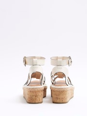 River Island White brown Fisherman Flatform Sandals - Image 3 of 5