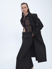 Mango Black Pencil Wool-Blend Skirt - Image 3 of 7