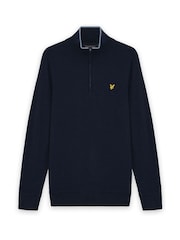 Lyle & Scott Blue Golf Windjammer Quarter Zip Jumper - Image 1 of 1