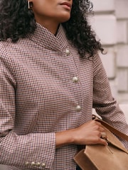 Mint Velvet Checked Single Breasted Blazer - Bild 5 von 8